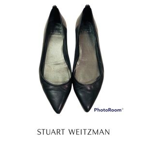 Stuart Weitzman Black Leather Flats